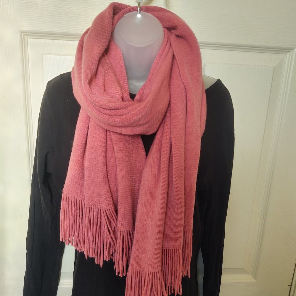Cozy Dusty Rose Scarf
